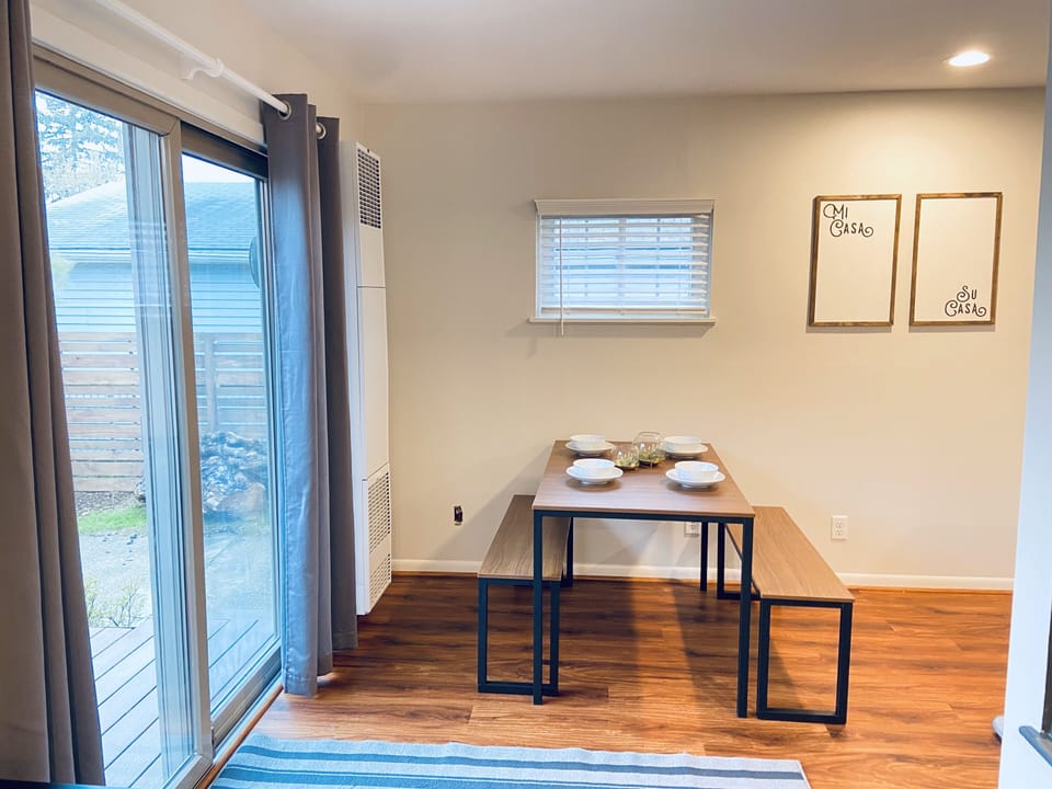 Dining room with lots of natural light