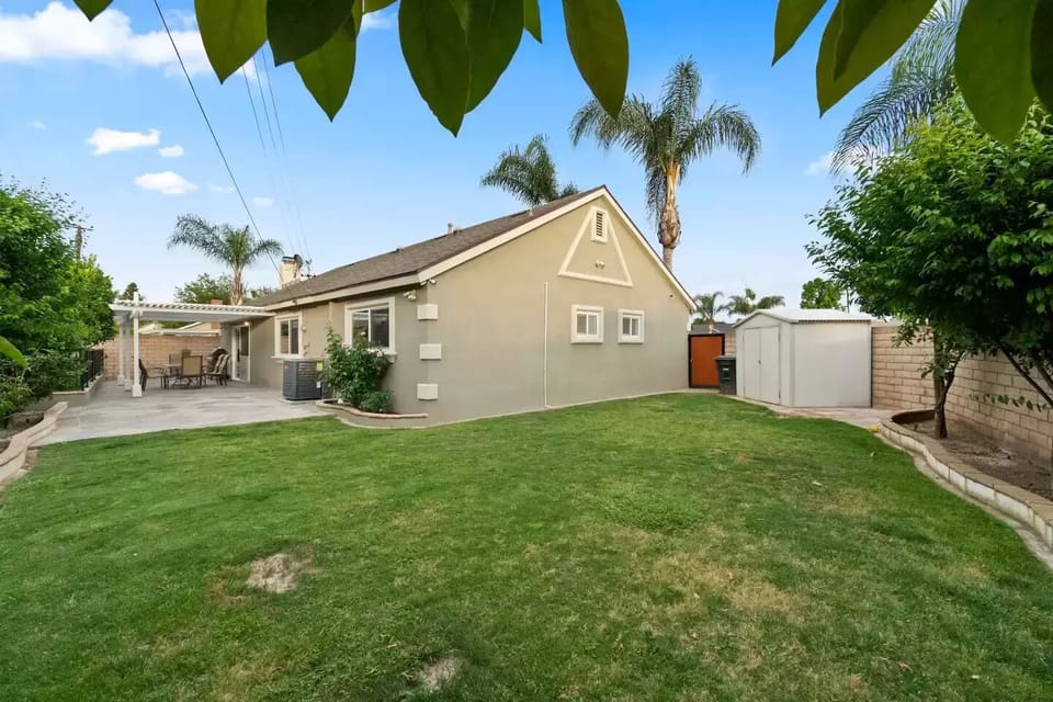 Huge Backyard with Various Fruit Trees