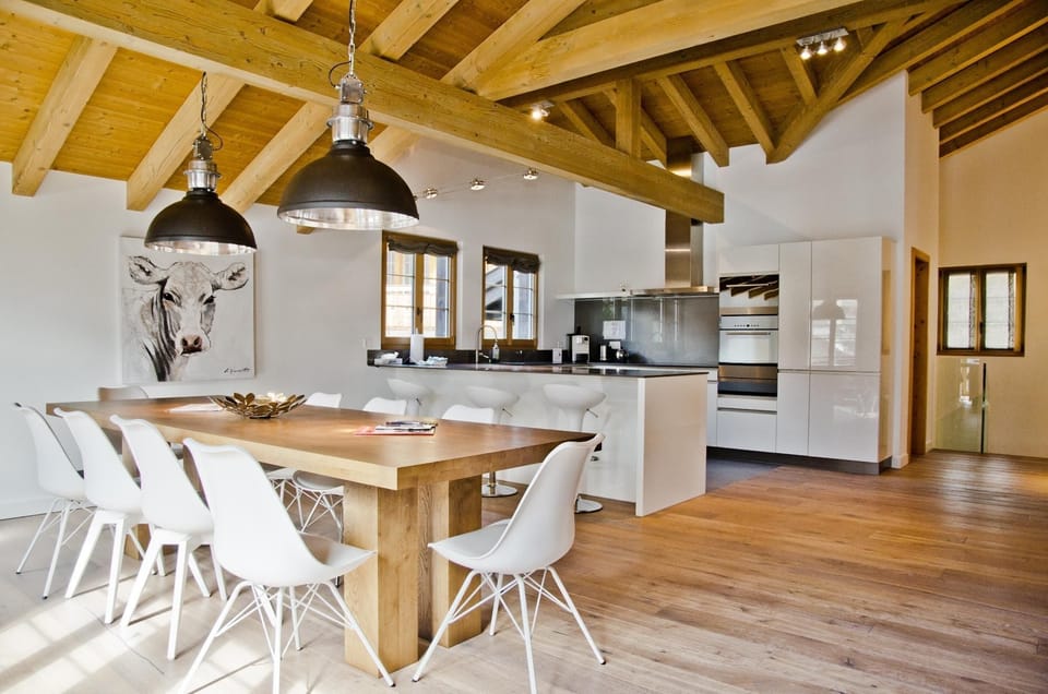 Dining area and kitchen