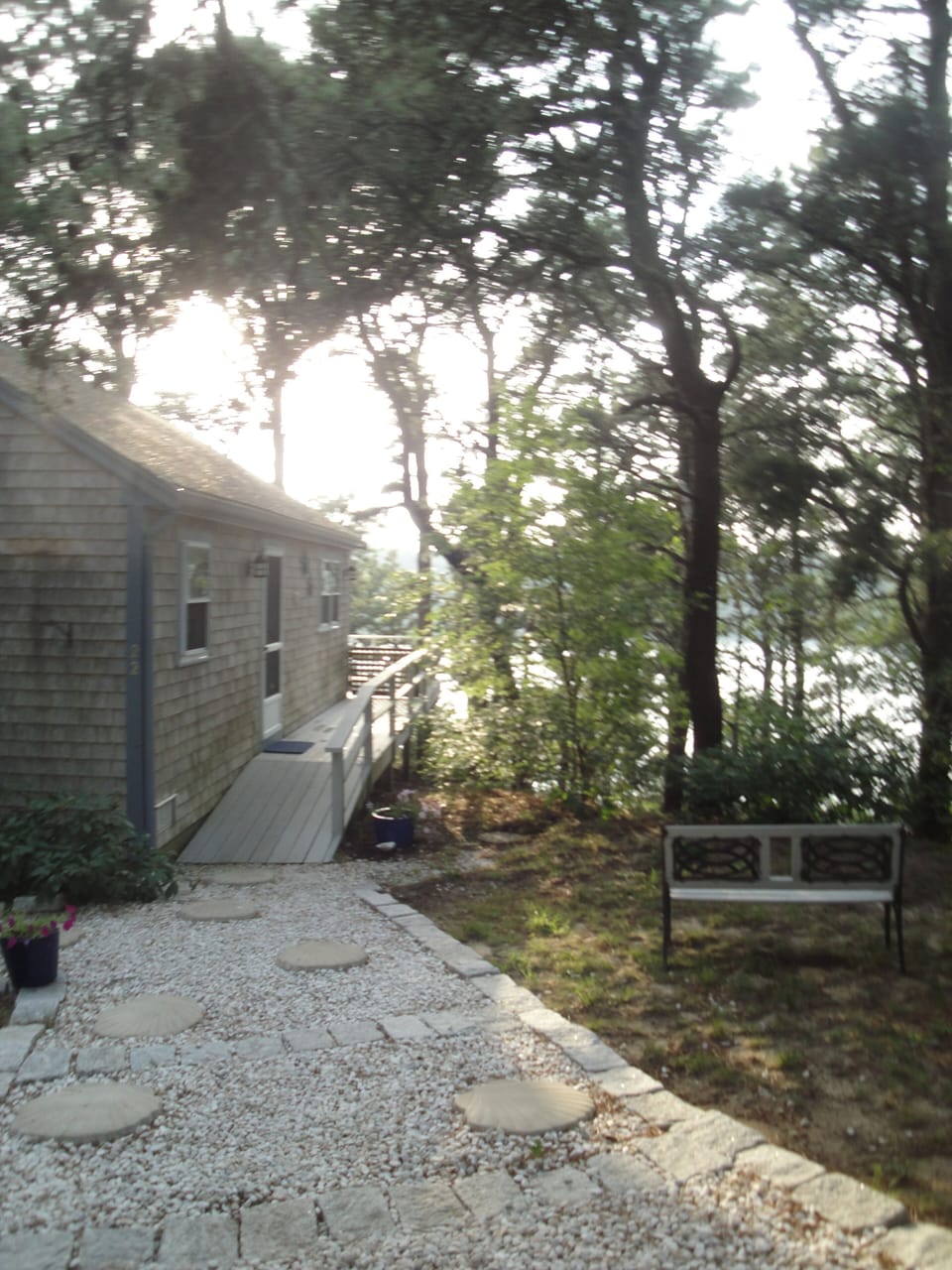 Sloped entrance to the cottage