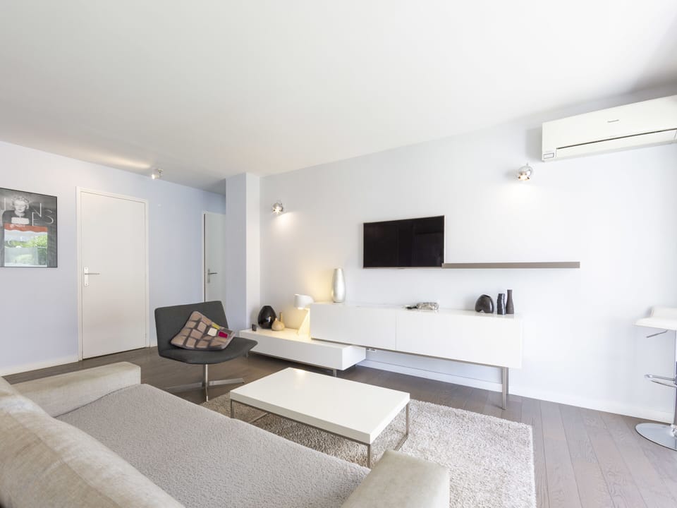 bright air-conditioned living room