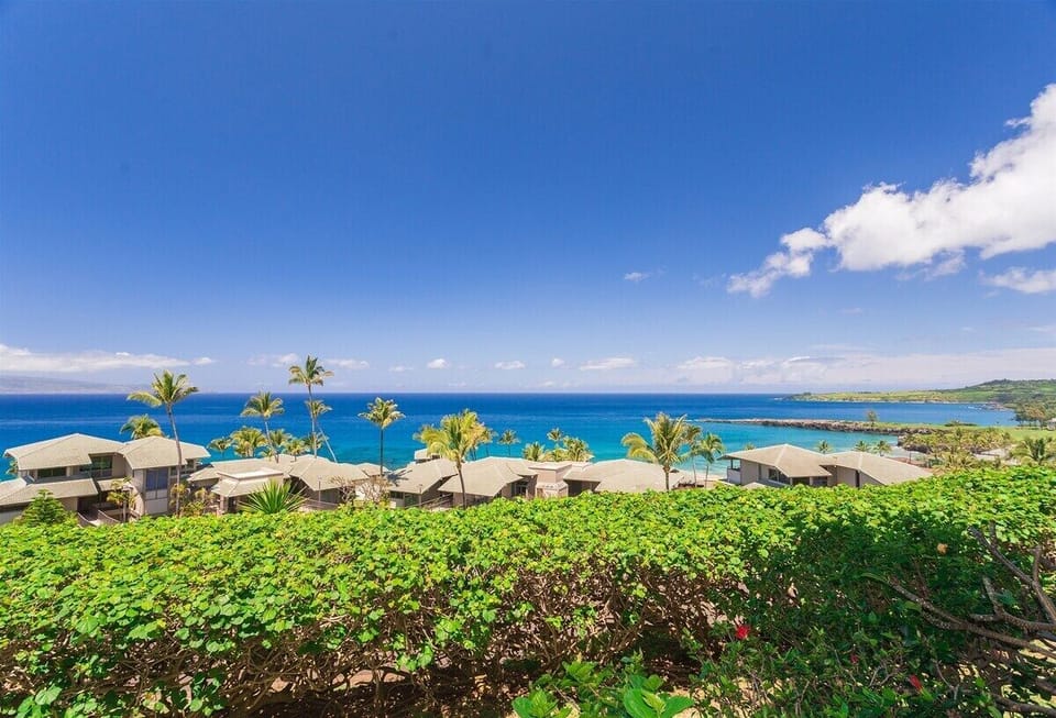 Enjoy stunning views of the Kapalua coastline, clear down to world-famous Honolua Bay