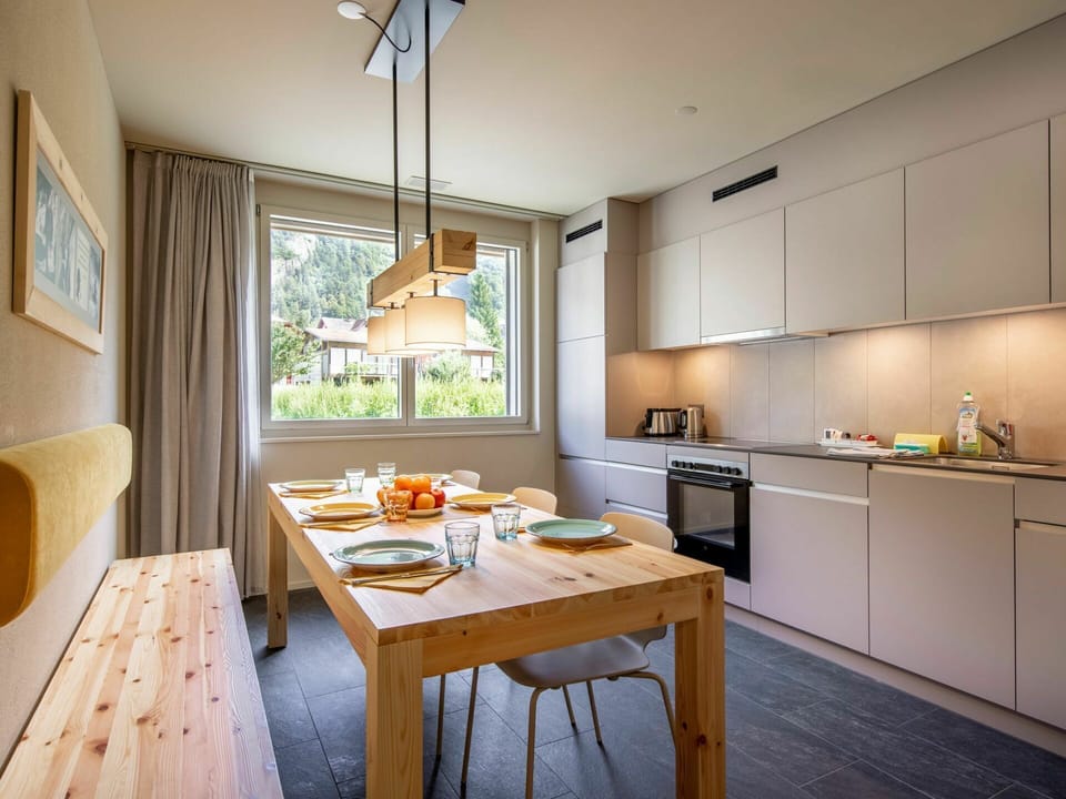 Furniture, Building, Property, Window, Cabinetry, Table, Countertop, Wood, Interior Design, Lighting