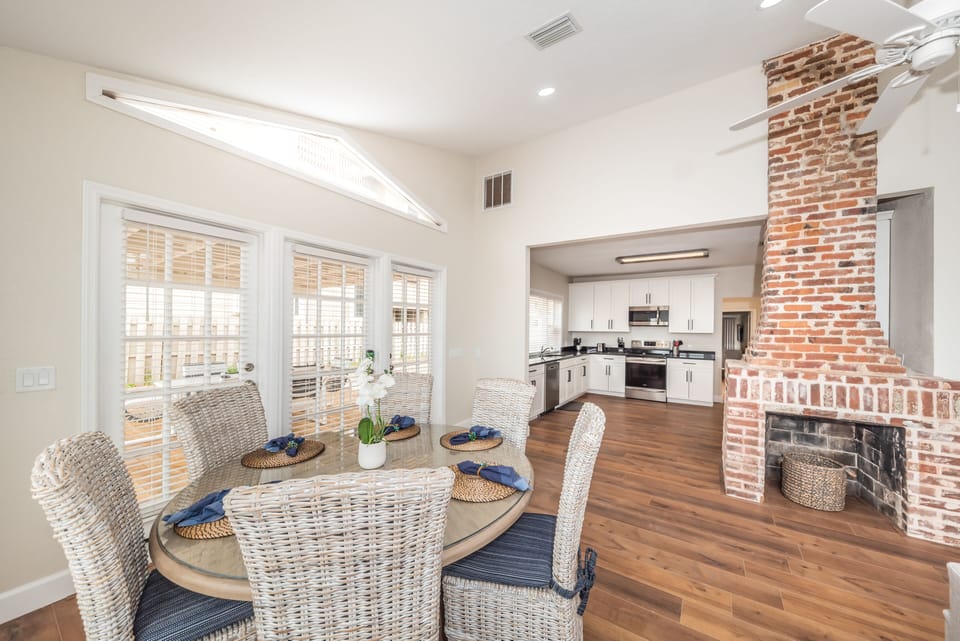Open concept design for kitchen dining, living and reading room!