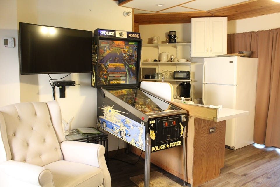 Recliner- TV And Pinball Machine.(free play)