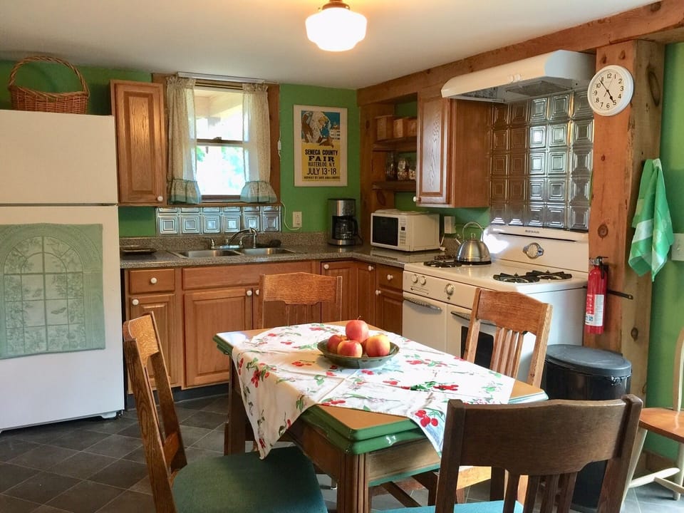dining area.  Vintage "depression era" decor