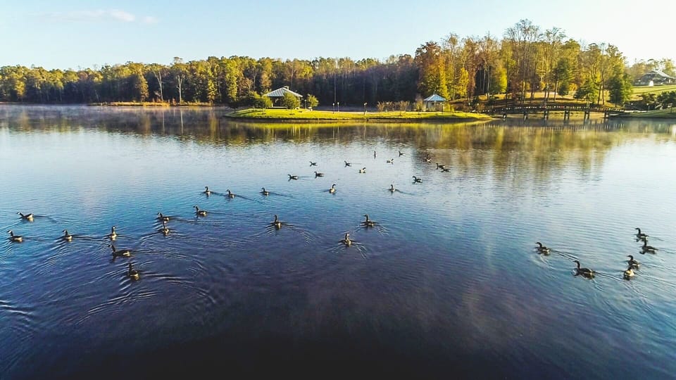The private lake at Sandy Creek Farms. 