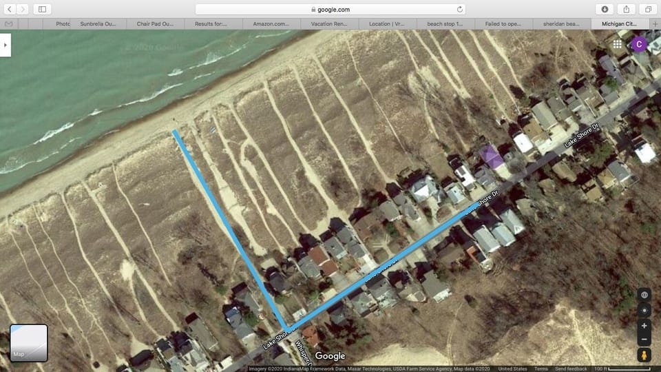 1/10th of a mile to beach access at Stop 11