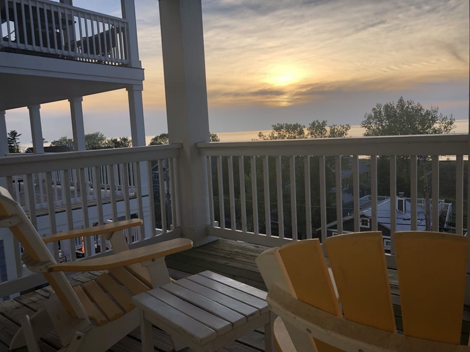 sunset on the deck off the master suite