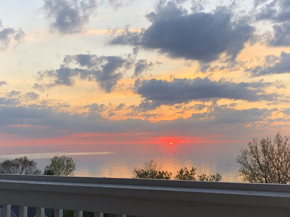 Sunset from the top deck