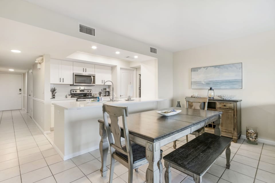 Bright White Cabinetry and Open Floor Plan