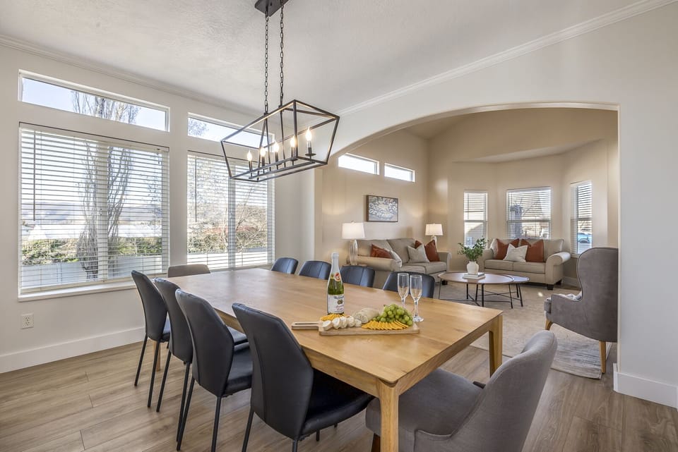 Our second dining room is a great place to hold large dinners with everyone