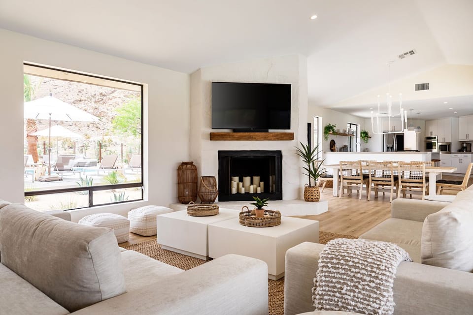 Catch your favorite shows or sports teams on the large living room TV.