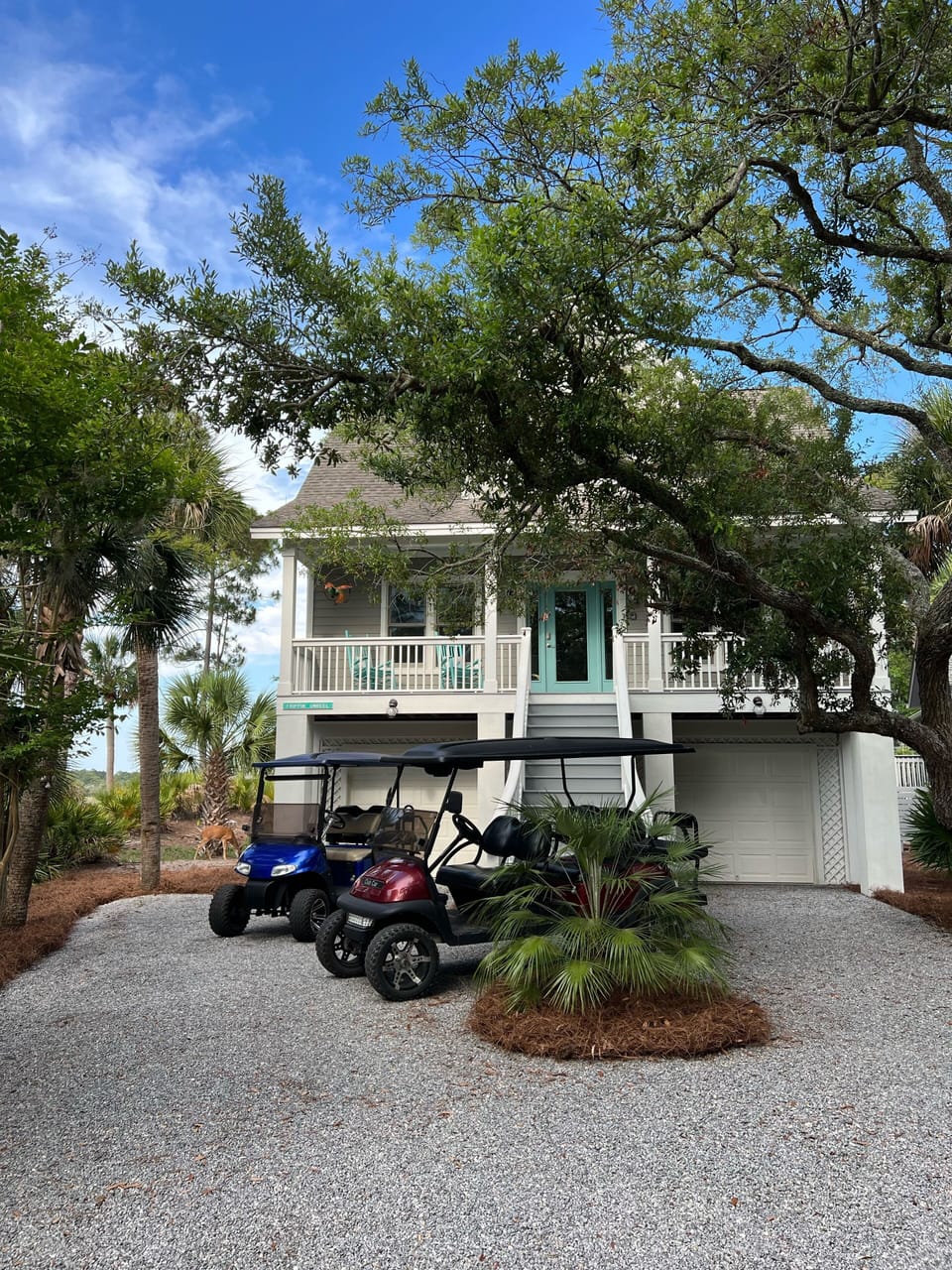 Includes 2 golf carts