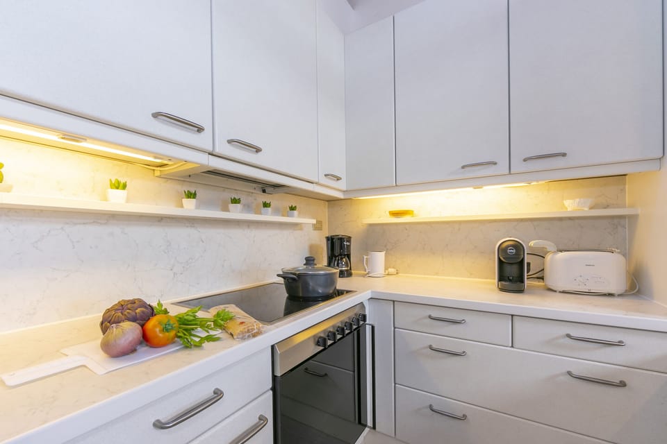 Kitchen detail with oven and induction hob