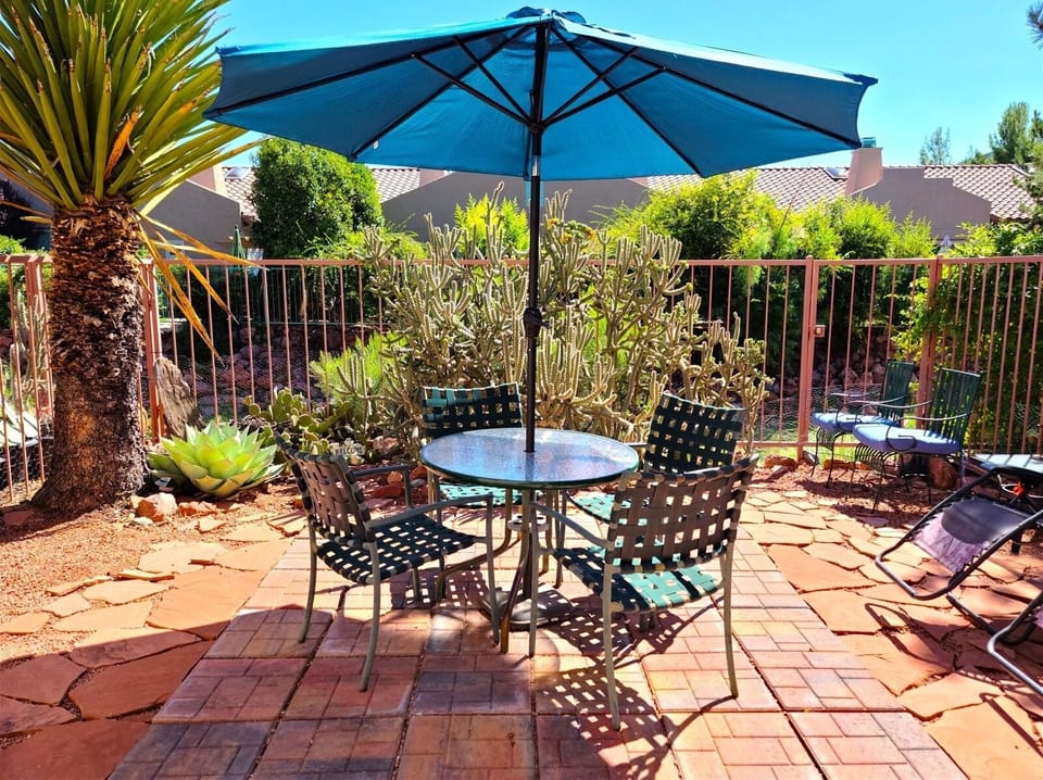 Enjoy your morning coffee or evening drink at the private back patio