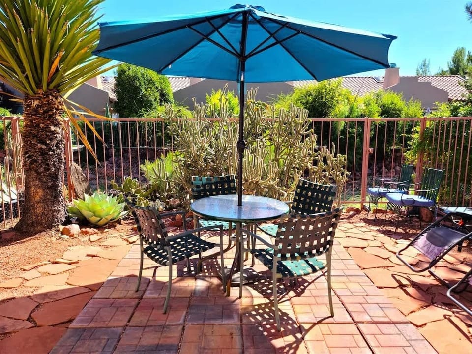 Enjoy your morning coffee or evening drink at the private back patio
