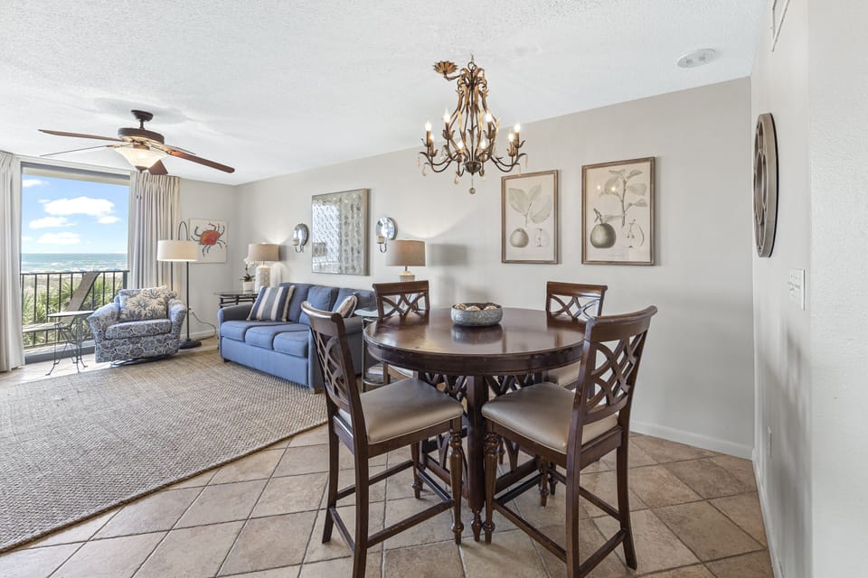 Dining Area offers Fantastic Views right from the table