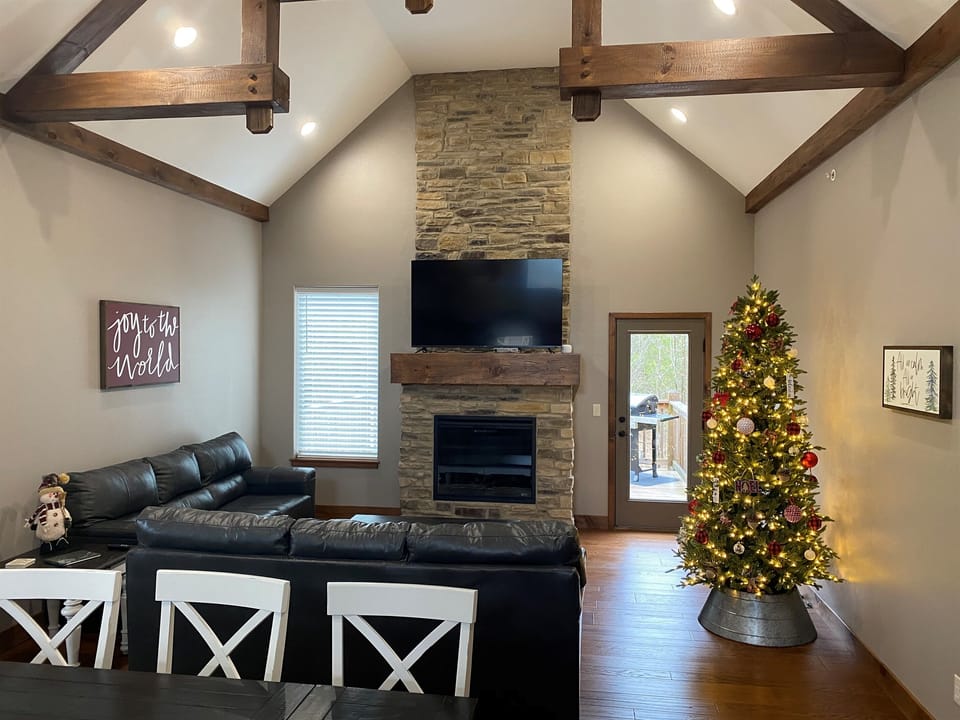 Christmas tree and holiday wall art