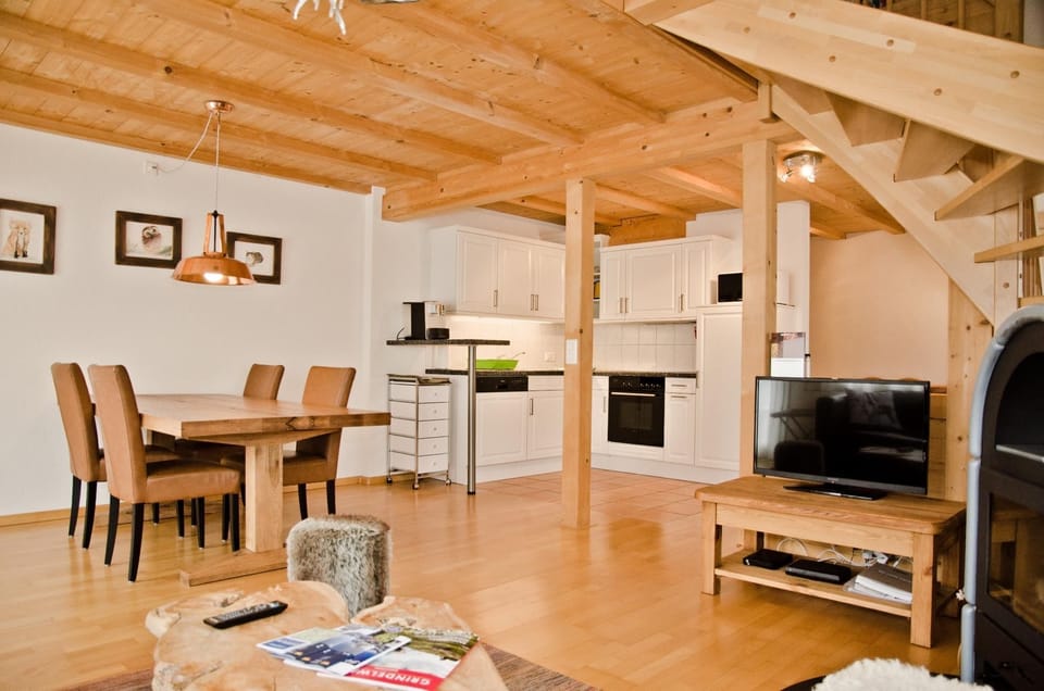 Dining area and kitchen