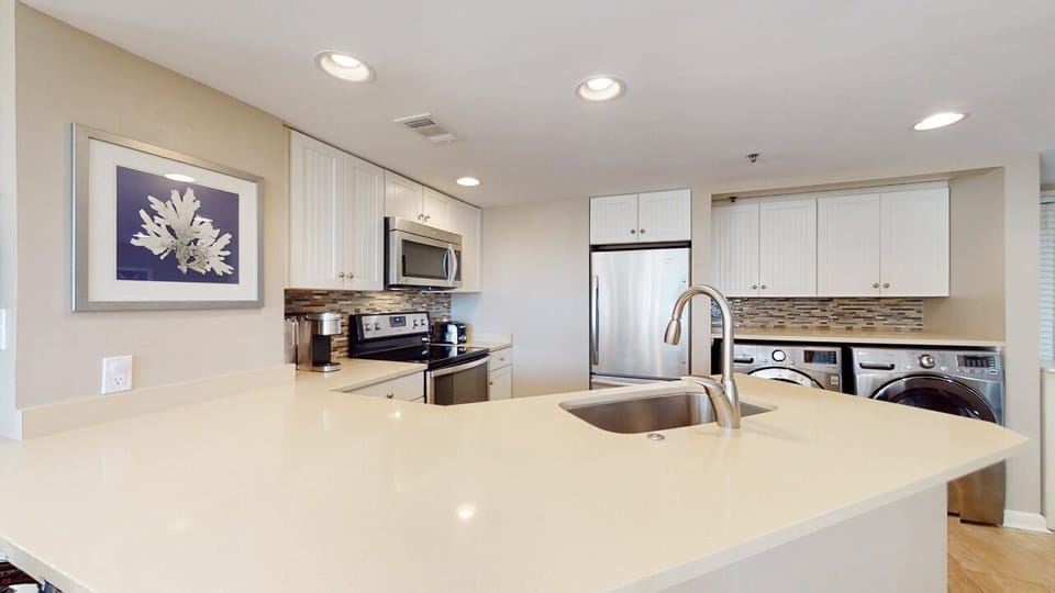 Fully Equipped Kitchen with Quartz Countertops
