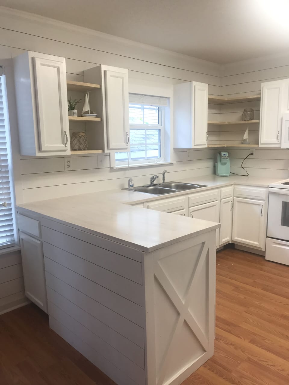 Newly renovated kitchen with microwave, dishwasher
