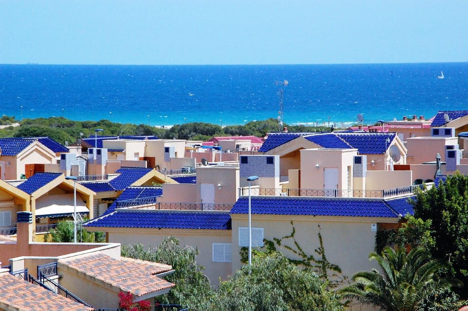 View from the window. View from the terrace
