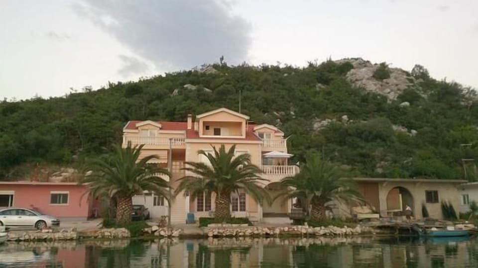 view of the house from the boat