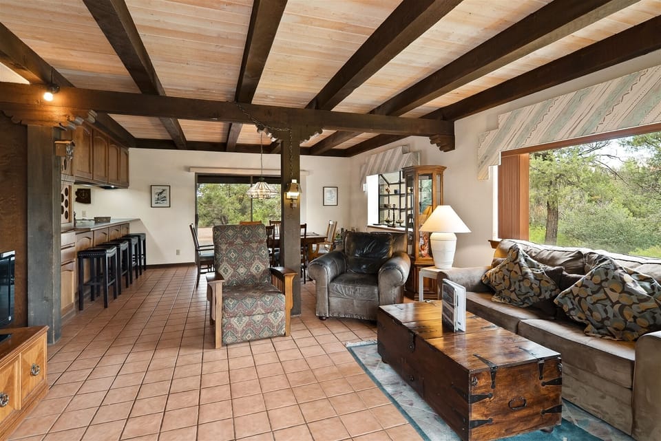 Large windows feature views of Sedonas landscapes