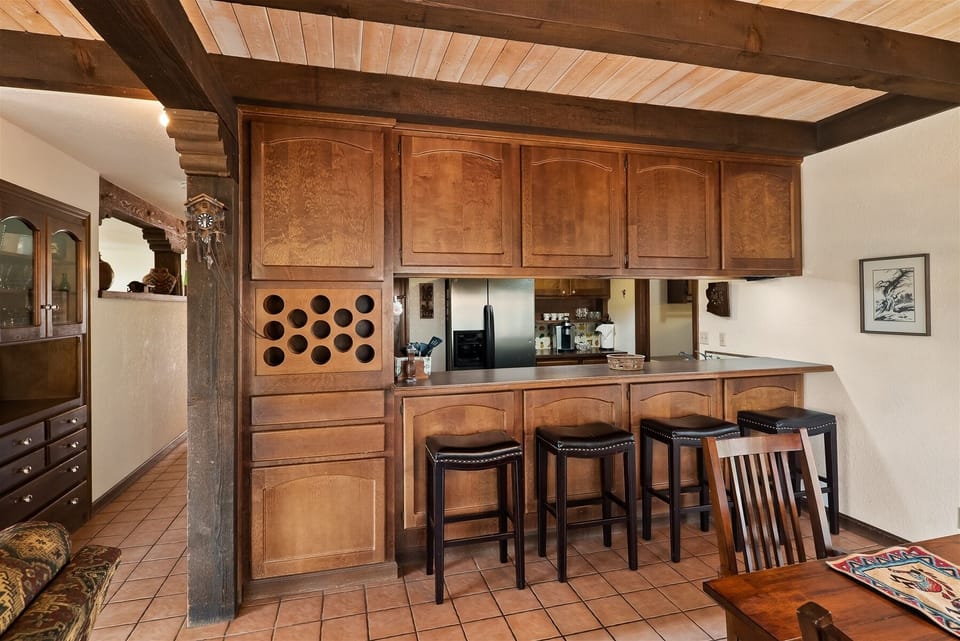Keep the chef company seated at the bar counter