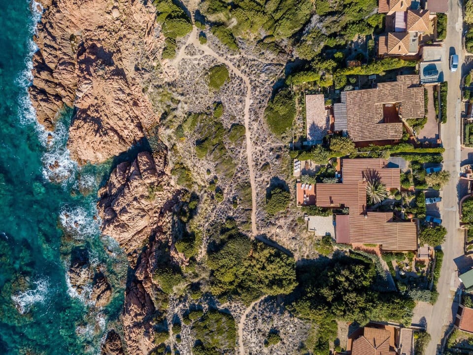 External view of the building. fly view