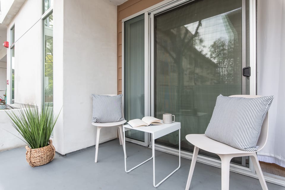 Enjoy the fresh air on your patio. 