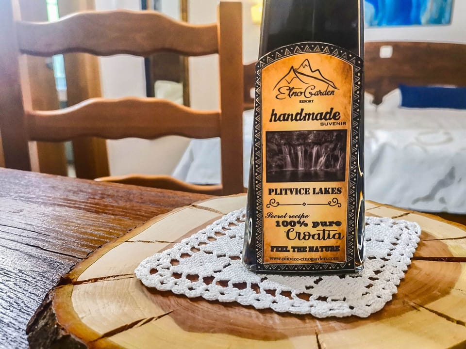 Plitvice Etno Garden luxury, homemade cherry liquer