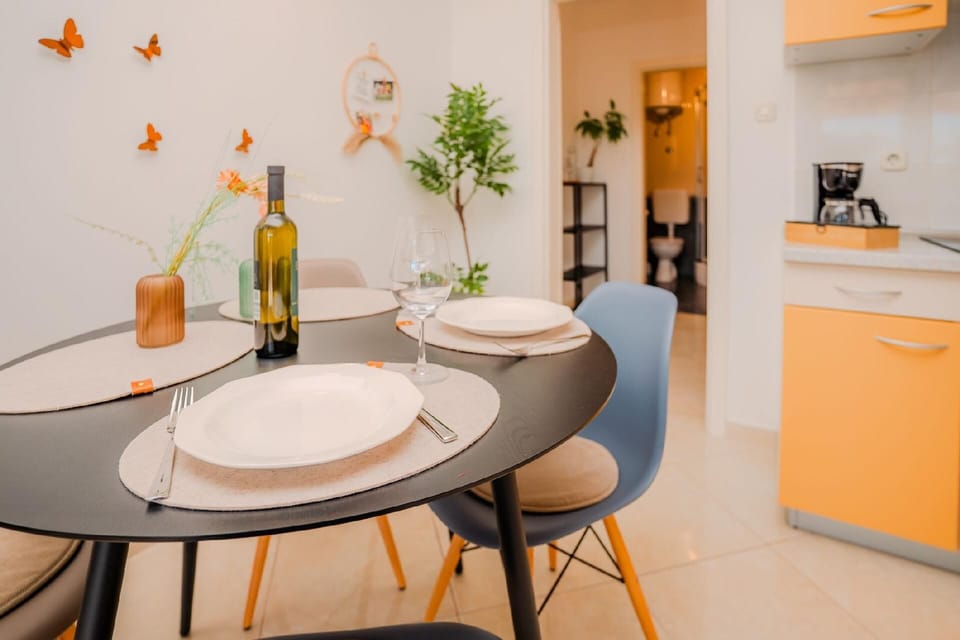 Dining area and kitchen