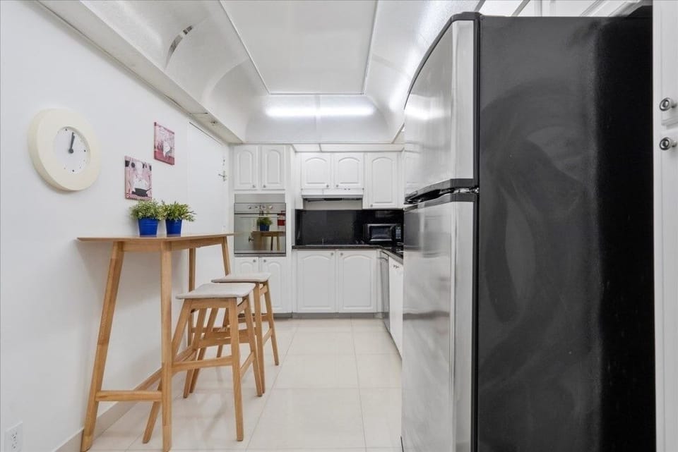 Indoors, Kitchen, Furniture, Refrigerator, Floor