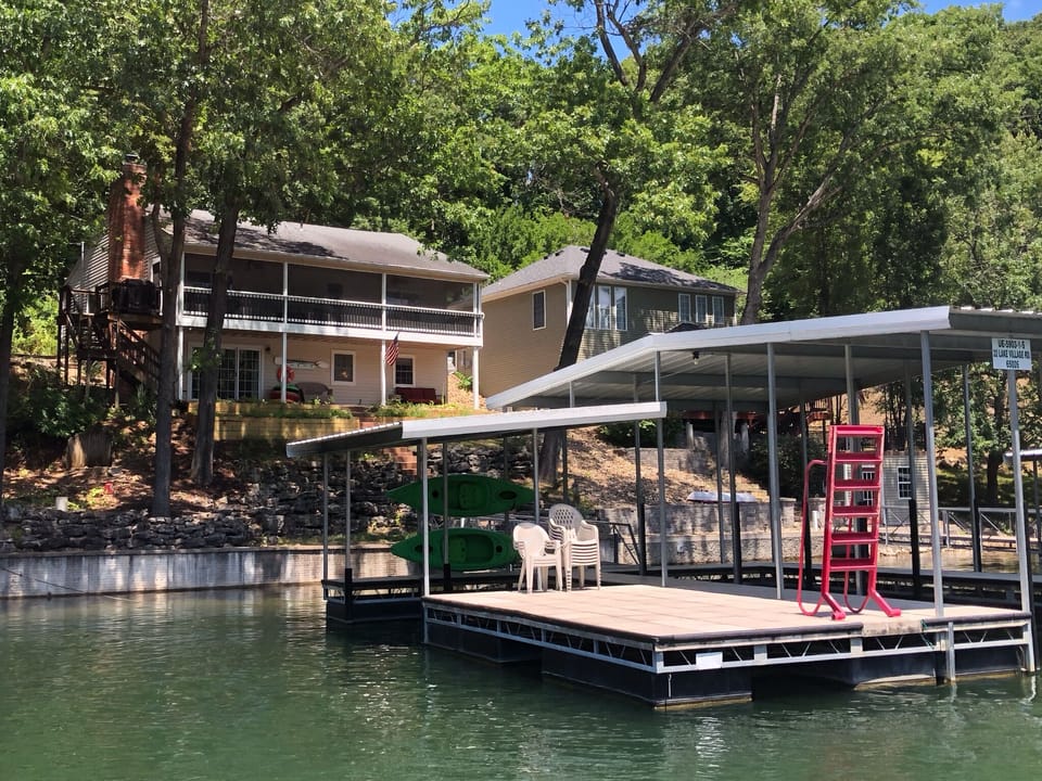 Private dock with plenty of room to relax and swim. 