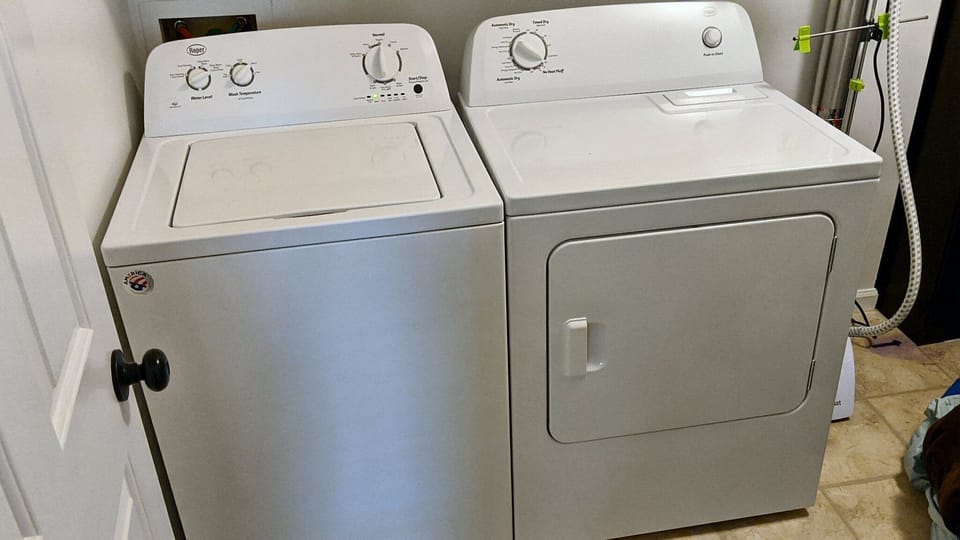Laundry room with washer and dryer