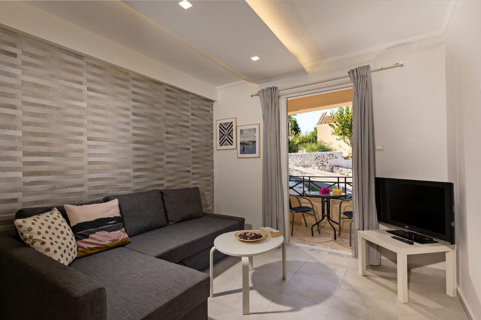 Living area. Living room with Balcony