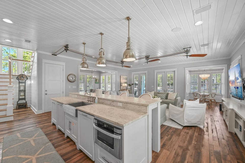 13 Madaket Way - WaterSound - Open Living, Dining, and Kitchen Area