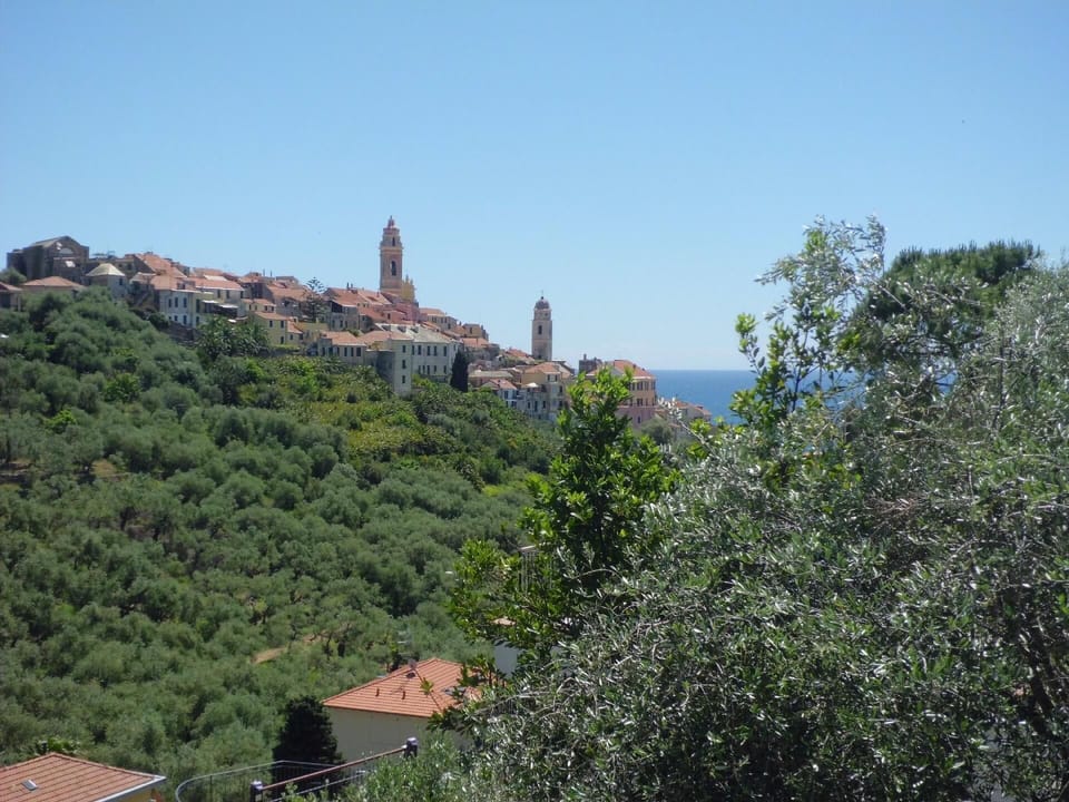 view from the roof terrasse to the old villagge