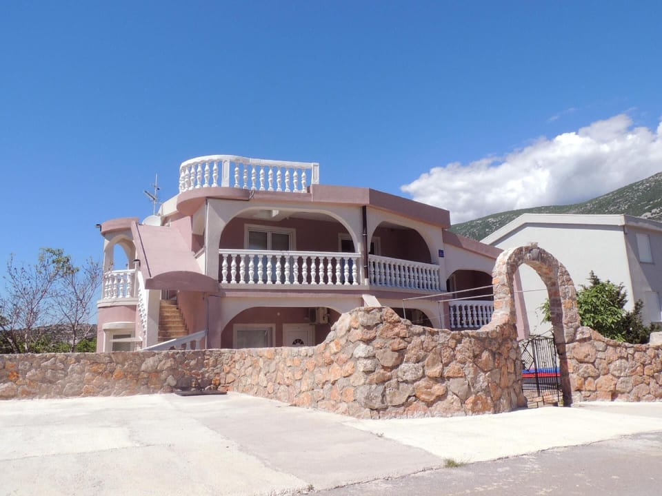 External view of the building. the house with the apartments