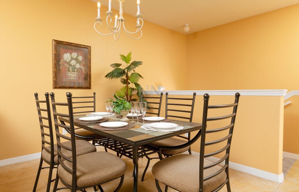 Classic dining table, designed to accommodate up to six people