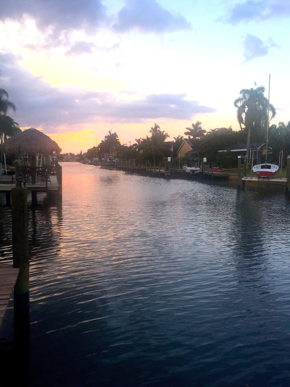 Beautiful sunset views on the canal. Enjoy from the new composite dock.