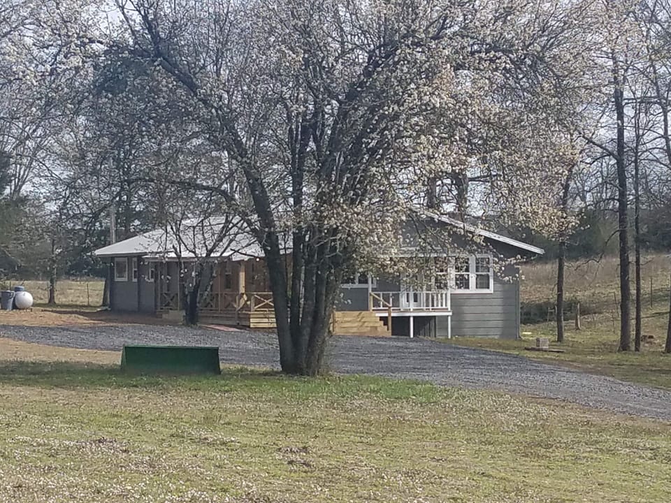 View of the house from the road.