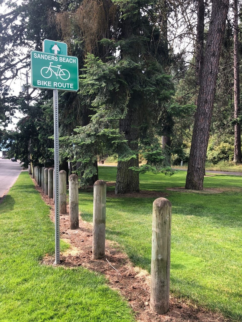 Sanders Beach Bike Route & entrance to Tubbs Hill a few blocks away