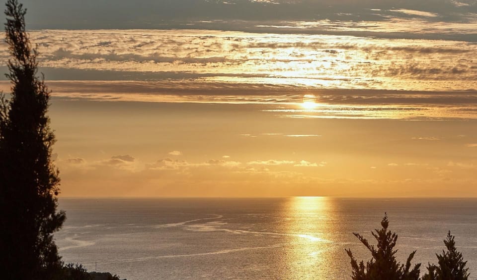 View from the window. An infinite view of the Mediterranean