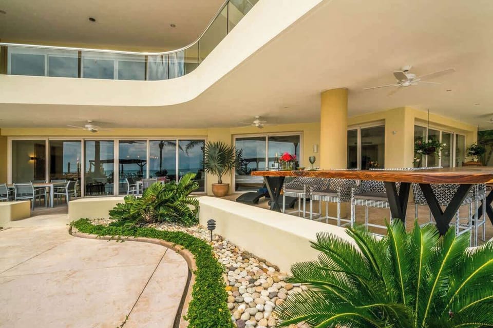 Spacious terrace with panoramic ocean views