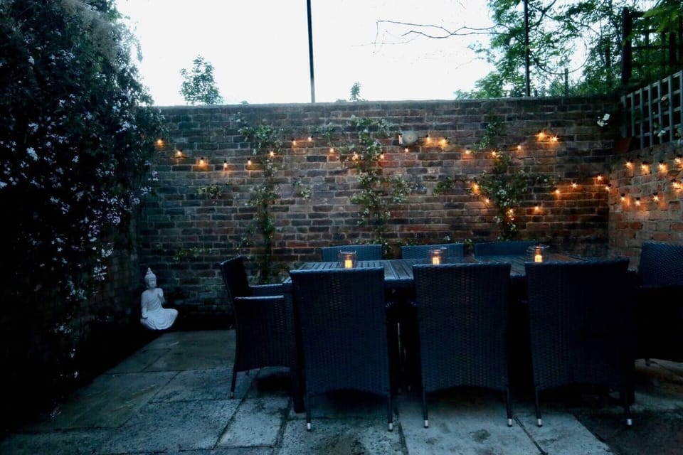 Enjoy an ambient setting outdoors....