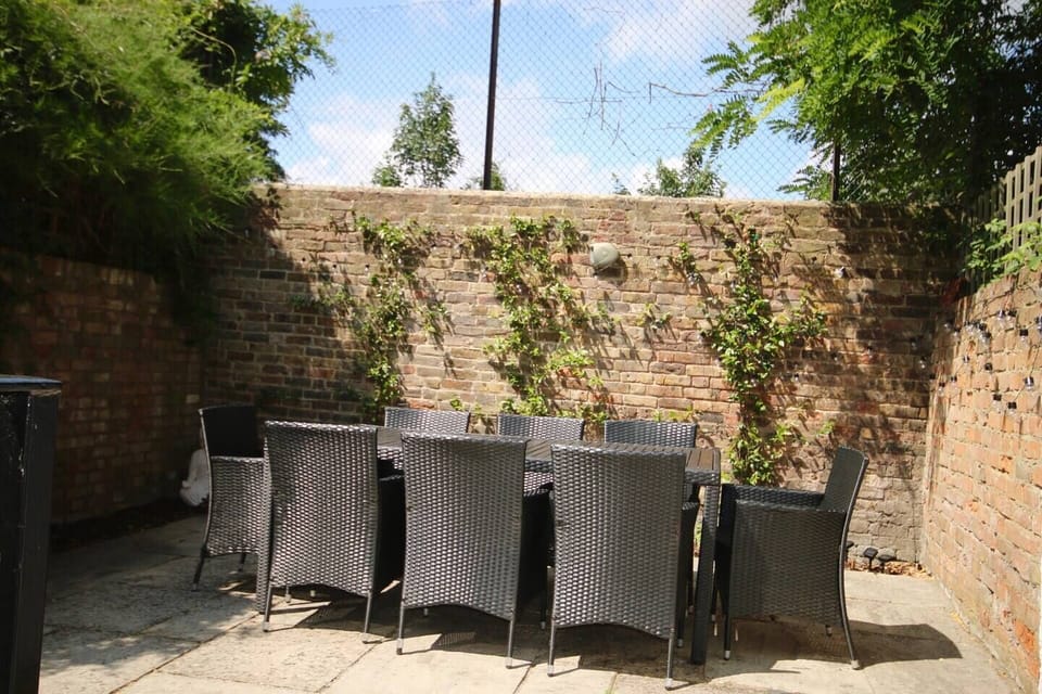 Sunny private courtyard...