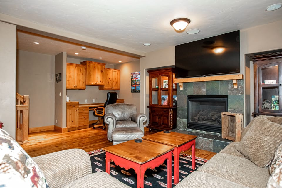 TV Room with Desk